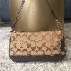 COACH 2007 SIGNATURE CHOCOLATE BROWN DEMI